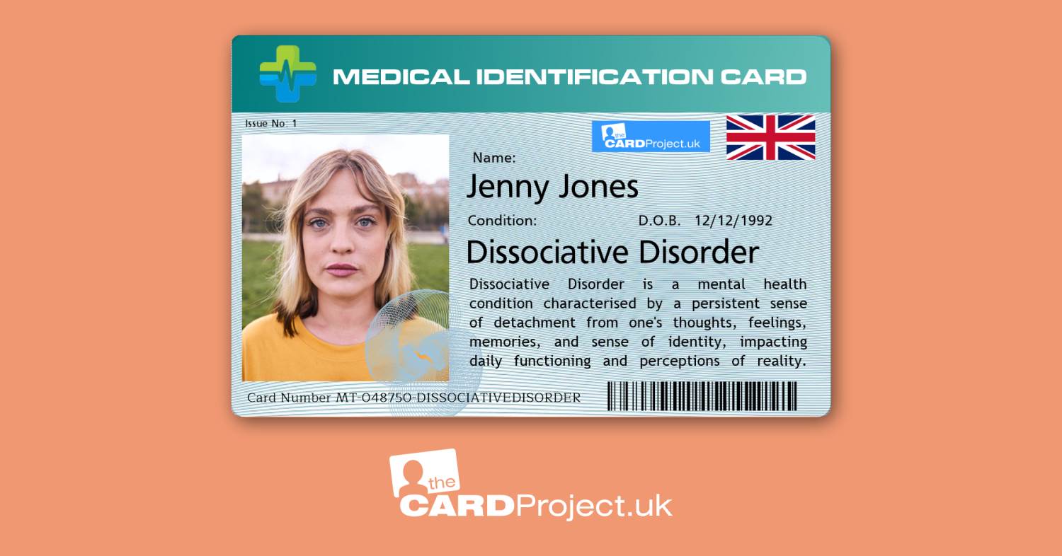 Premium Dissociative Disorder Medical ID Card (FRONT)